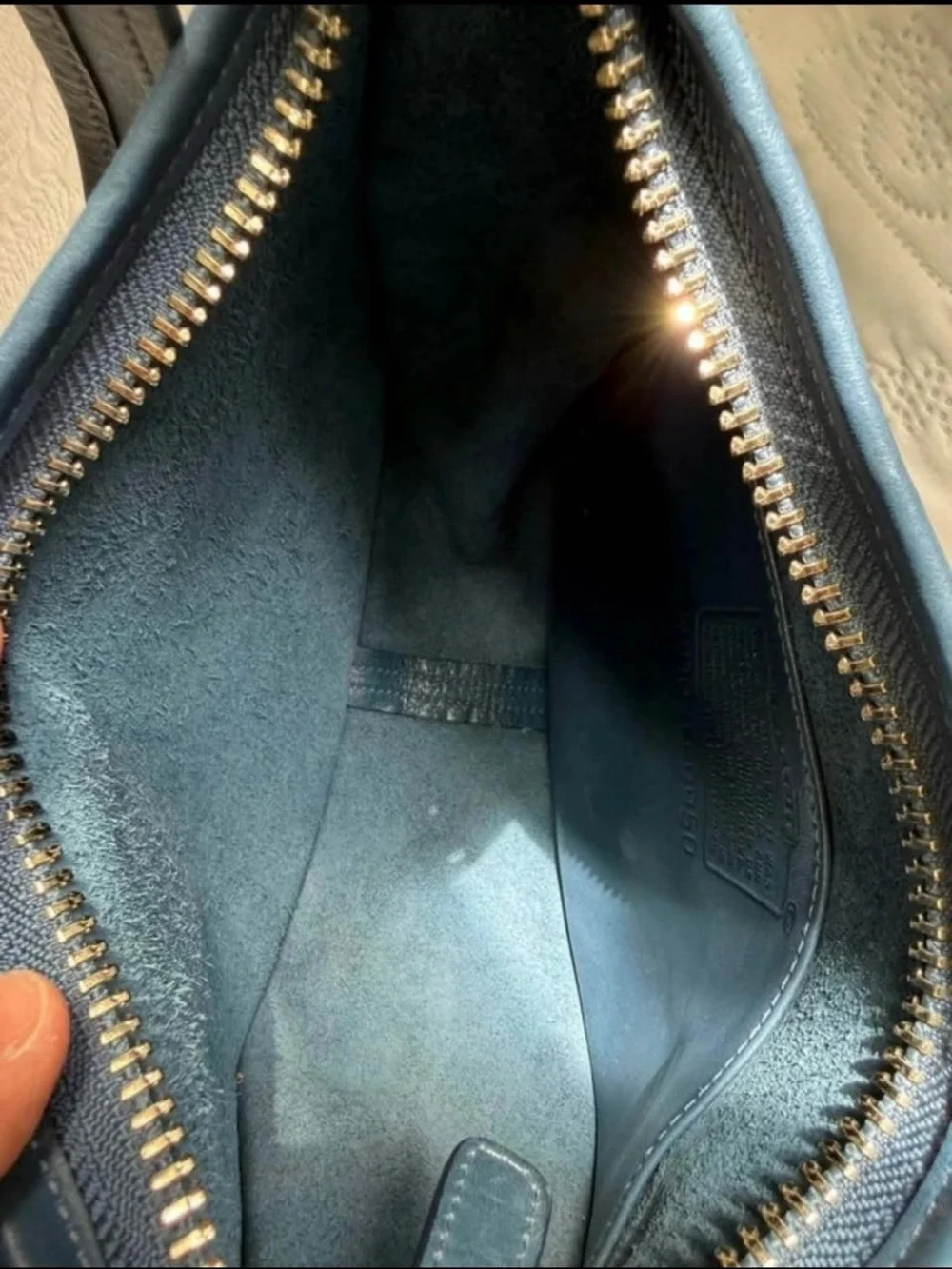 Vintage Coach Janice legacy 9950 RARE COLOR NAVY BLUE leather shoulder bag